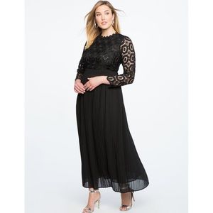 NWT ELOQUII Lace Evening Dress With Pleated Skirt size 16